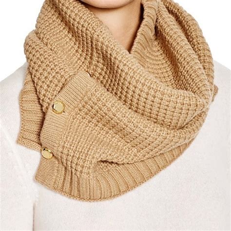 Michael Kors Waffle Stitch Neck Warmer, Tan 